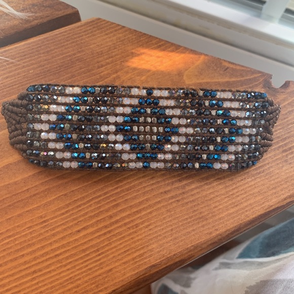 Beaded adjustable bracelet cuff - Picture 2 of 6